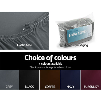 Artiss Sofa Cover Couch Covers 4 Seater Stretch Grey.