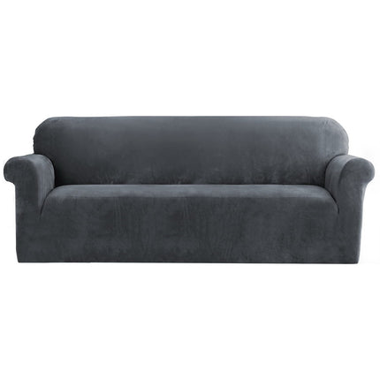 Artiss Sofa Cover Couch Covers 4 Seater Velvet Grey.