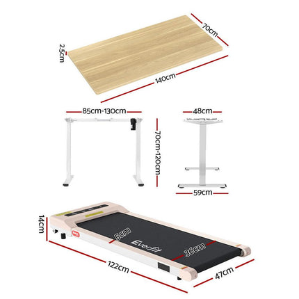 Artiss Standing Desk Sit Stand Touch Control Electric Oak 140CM.