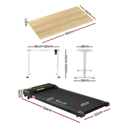 Artiss Electric Treadmill with 120cm Automatic Standing Desk Walking Pad 360mm.