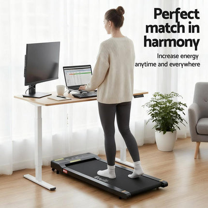 Artiss Electric Treadmill with 120cm Automatic Standing Desk Walking Pad 360mm.