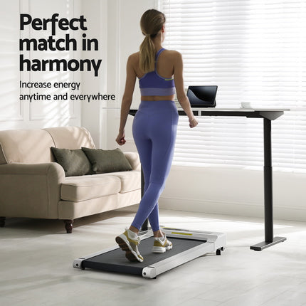 Artiss Treadmill with 120cm Automatic Standing Desk Electric Walking Pad.