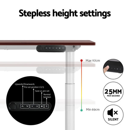 Artiss Treadmill with 120cm Automatic Standing Desk Electric Walking Pad.