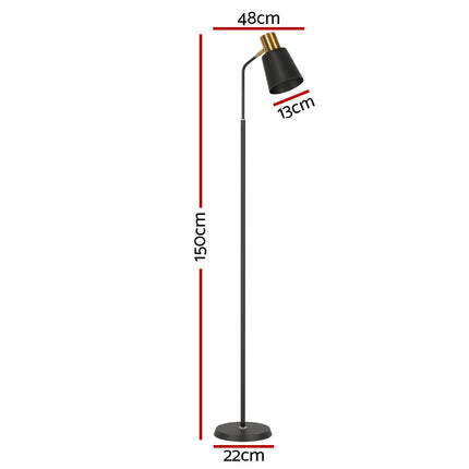 Artiss Floor Lamp LED Light Stand Modern Home Living Room Office Reading Black.