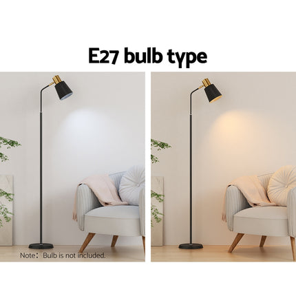 Artiss Floor Lamp LED Light Stand Modern Home Living Room Office Reading Black.