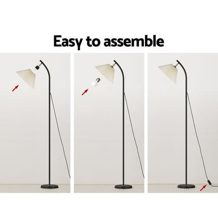 Artiss Floor Lamp LED Light Stand Modern Home Living Room Office Reading Black.