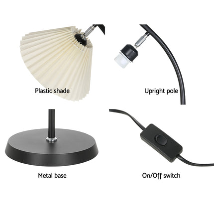 Artiss Floor Lamp LED Light Stand Modern Home Living Room Office Reading Black.