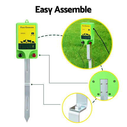 Giantz 18km Electric Fence Energiser 1.56J.