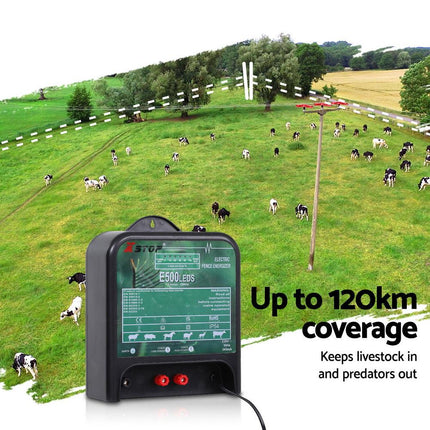 XSTOP Electric Fence Energiser 5J 220-240V 120km.