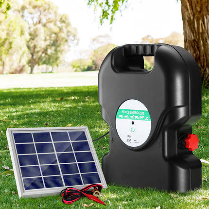 Giantz Fence Energiser 20KM Solar Powered 1.2J Electric.