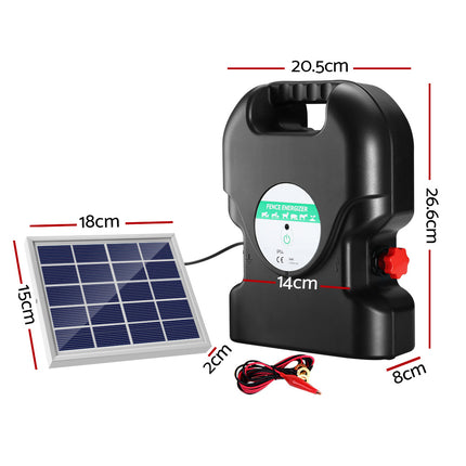 Giantz Fence Energiser 20KM Solar Powered 1.2J Electric.