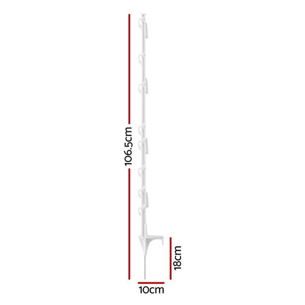 Giantz Electric Fence Posts 20pcs Electric Fence Poly White.