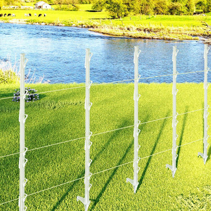 Giantz Electric Fence Posts 20pcs Electric Fence Poly White.
