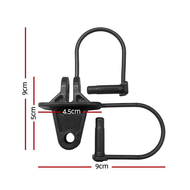 Giantz Electric Fence Insulators 200pcs Pinlock Black.