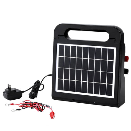 Giantz 5km Electric Fence Energiser Solar Energizer Charger Farm Animal 0.15J.