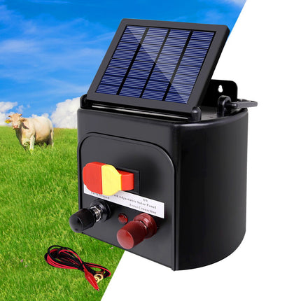Giantz Fence Energiser 5KM Solar Powered 0.15J Electric Fencing Charger.