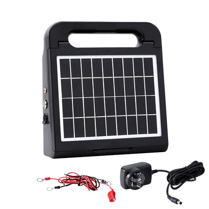 Giantz 10km Electric Fence Energiser Solar Energizer Charger Farm Animal 0.3J.