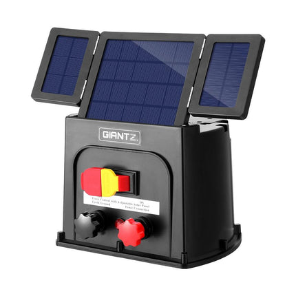Giantz 8km Electric Fence Energiser PET Solar Energizer 0.3J.