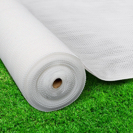 Instahut 50% Shade Cloth 1.83x10m Shadecloth Wide Heavy Duty White.