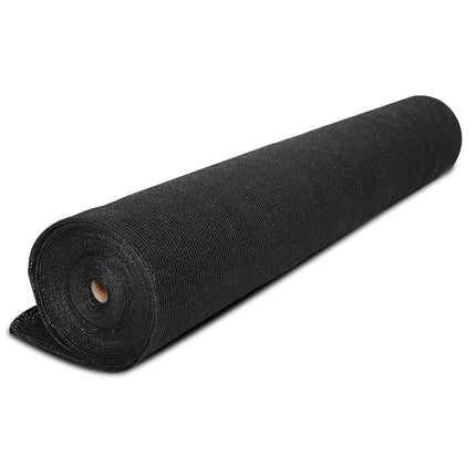 Instahut 50% Shade Cloth 3.66x20m Shadecloth Sail Heavy Duty Black.
