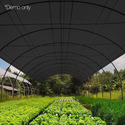 Instahut 50% Shade Cloth 3.66x20m Shadecloth Sail Heavy Duty Black.