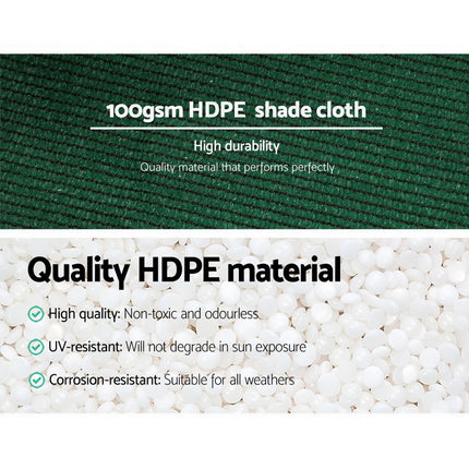 Instahut 50% Shade Cloth 3.66x30m Shade Cloth Sail Heavy Duty Shadecloth Garden Mesh Roll GR.