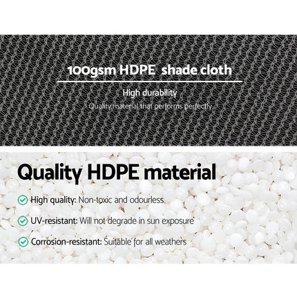 Instahut 50% Shade Cloth 3.66x30m Shadecloth Wide Heavy Duty White.
