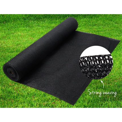 Instahut 70% Shade Cloth 3.66x30m Shade Cloth Sail Heavy Duty Shadecloth Garden Mesh Roll BK.