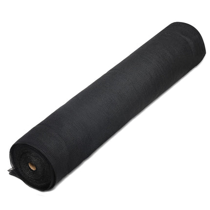 Instahut 30% Shade Cloth 3.66x30m Shadecloth Wide Heavy Duty Black.