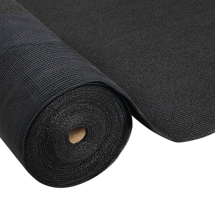 Instahut 30% Shade Cloth 3.66x30m Shadecloth Wide Heavy Duty Black.