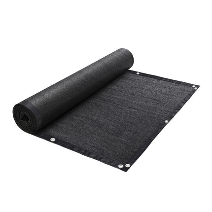 Instahut Shade Cloth Sun Shade Fabric Patio UV Resistant Black 10x2m.