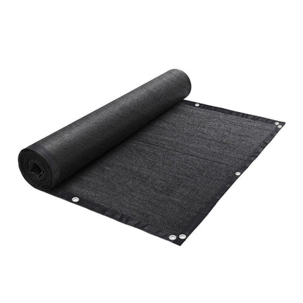 Instahut Shade Cloth Sun Shade Fabric Patio UV Resistant Black 10x2m.