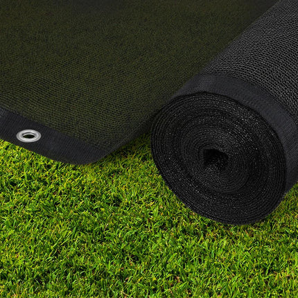 Instahut Shade Cloth Sun Shade Fabric Patio UV Resistant Black 10x2m.