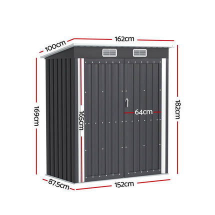Giantz Garden Shed 1.62x1M Outdoor Storage Tool Workshop House Shelter.