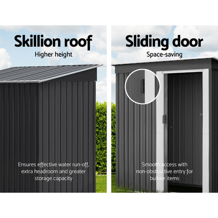 Giantz Garden Shed 1.62x0.86M Sheds Outdoor Storage Tool Workshop House Shelter Sliding Door.
