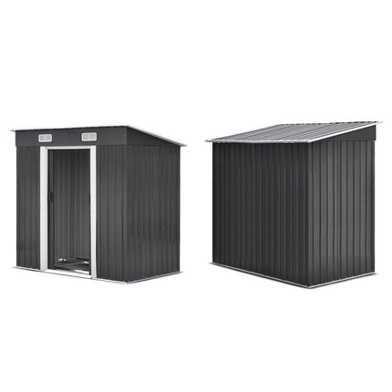 Giantz Garden Shed 1.94x1.21M w/Metal Base Sheds Outdoor Storage Tool Steel House Sliding Door.