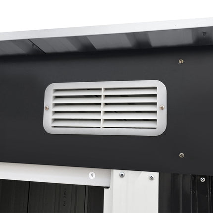 Giantz Garden Shed 2.38x1.31M w/Metal Base Sheds Outdoor Storage Tool Workshop Sliding Door.