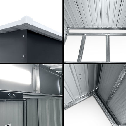 Giantz Garden Shed 2.38x1.31M w/Metal Base Sheds Outdoor Storage Tool Workshop Sliding Door.