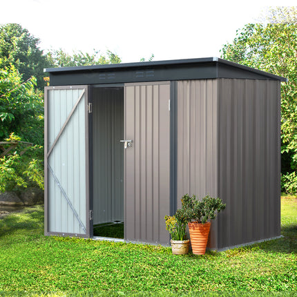 Giantz Garden Shed 2.31x1.31M Sheds Outdoor Storage Tool Metal Workshop Shelter Double Door.