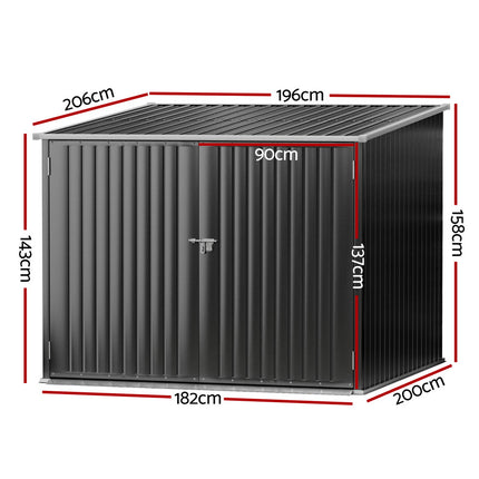 Giantz Garden Shed Sheds Outdoor Storage 2.06x1.96M Tool Workshop House Shelter.