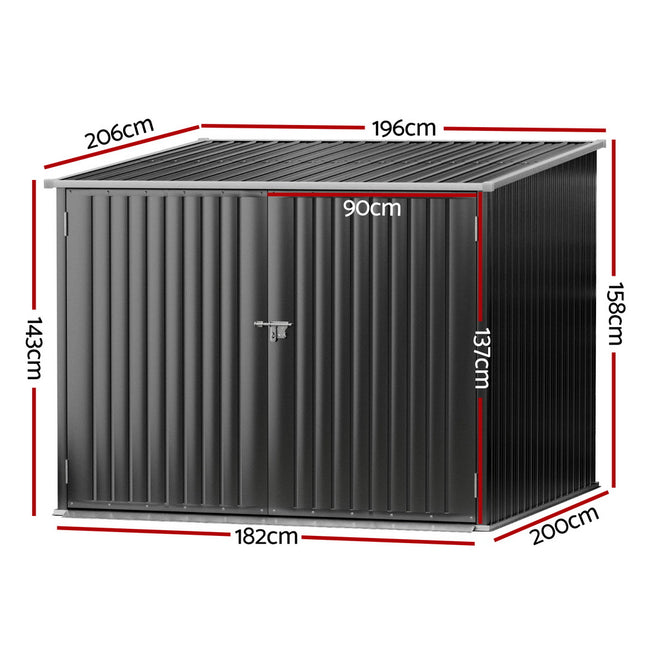 Giantz Garden Shed Sheds Outdoor Storage 2.06x1.96M Tool Workshop House Shelter.