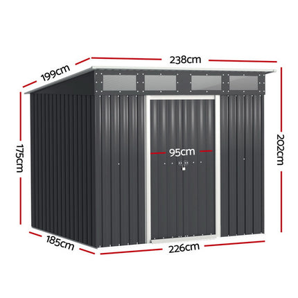 Giantz Garden Shed 1.62x1M Outdoor Storage Tool Workshop House Shelter.