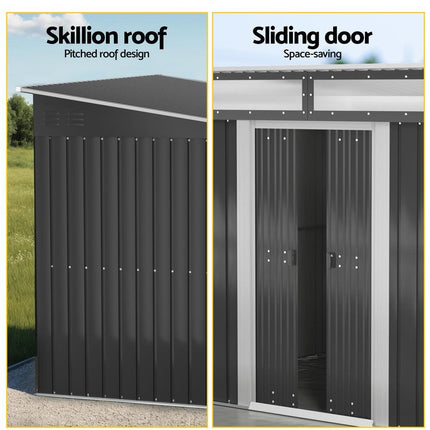 Giantz Garden Shed Outdoor Storage 2.60x1.95M Tool Sheds Workshop House Shelter.