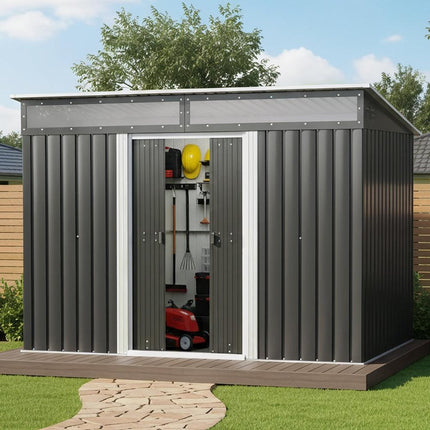 Giantz Garden Shed Outdoor Storage 2.60x1.95M Tool Sheds Workshop House Shelter.