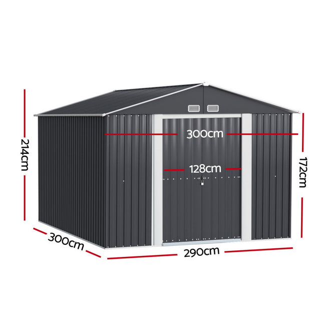 Giantz Garden Shed 3x3M Outdoor Storage Tool Workshop House Shelter.