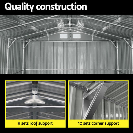 Giantz Garden Shed Sheds Outdoor Storage 3x5.38M Tool Workshop House Shelter.