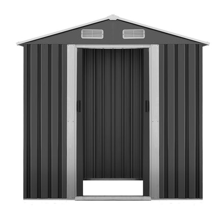 Giantz Garden Shed 2.38x1.31M w/Metal Base Sheds Outdoor Storage Tool Workshop Sliding Door.