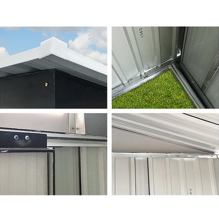 Giantz Garden Shed 2.38x1.31M w/Metal Base Sheds Outdoor Storage Tool Workshop Sliding Door.