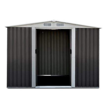 Giantz Garden Shed 2.58x2.07M Sheds Outdoor Storage Workshop Metal Shelter Sliding Door.