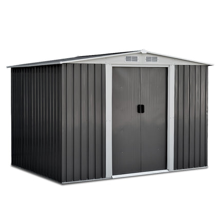 Giantz Garden Shed 2.58x2.07M Sheds Outdoor Storage Workshop Metal Shelter Sliding Door.